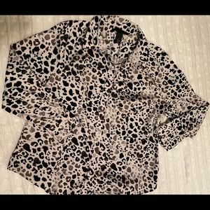 Lane Bryant 16 button down animal print shirt. Gently used.